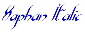 Xaphan Italic الخط
